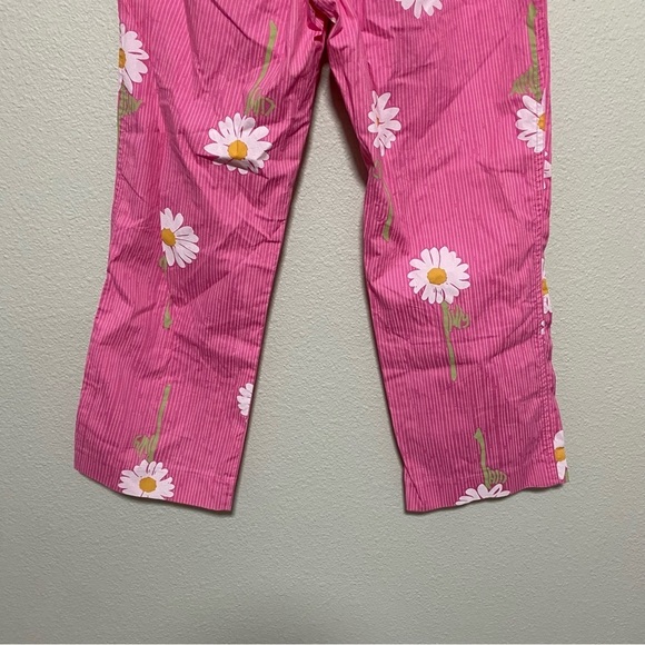 Lilly Pulitzer Vintage Pink Daisy Flower Cropped Pants - Picture 8 of 9